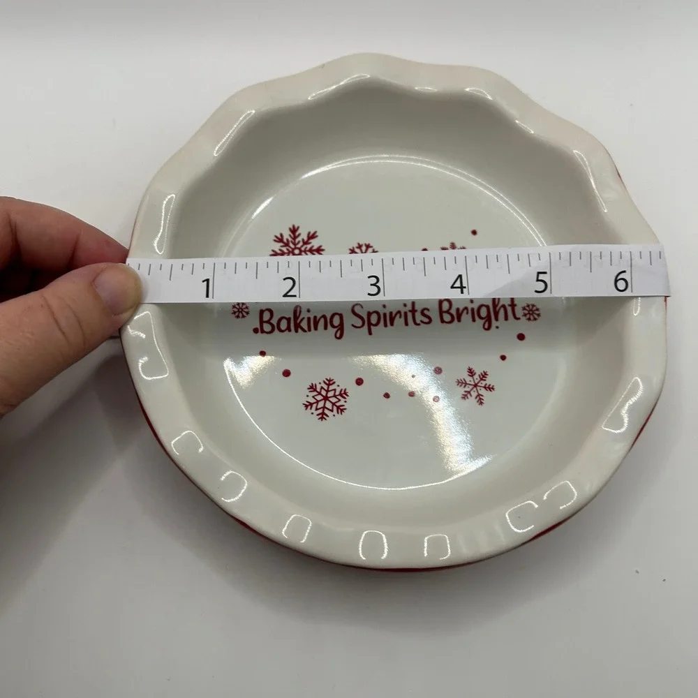 Holiday‎ Time Baking Spirits Bright Gingerbread Man Pie Plate Christmas Set